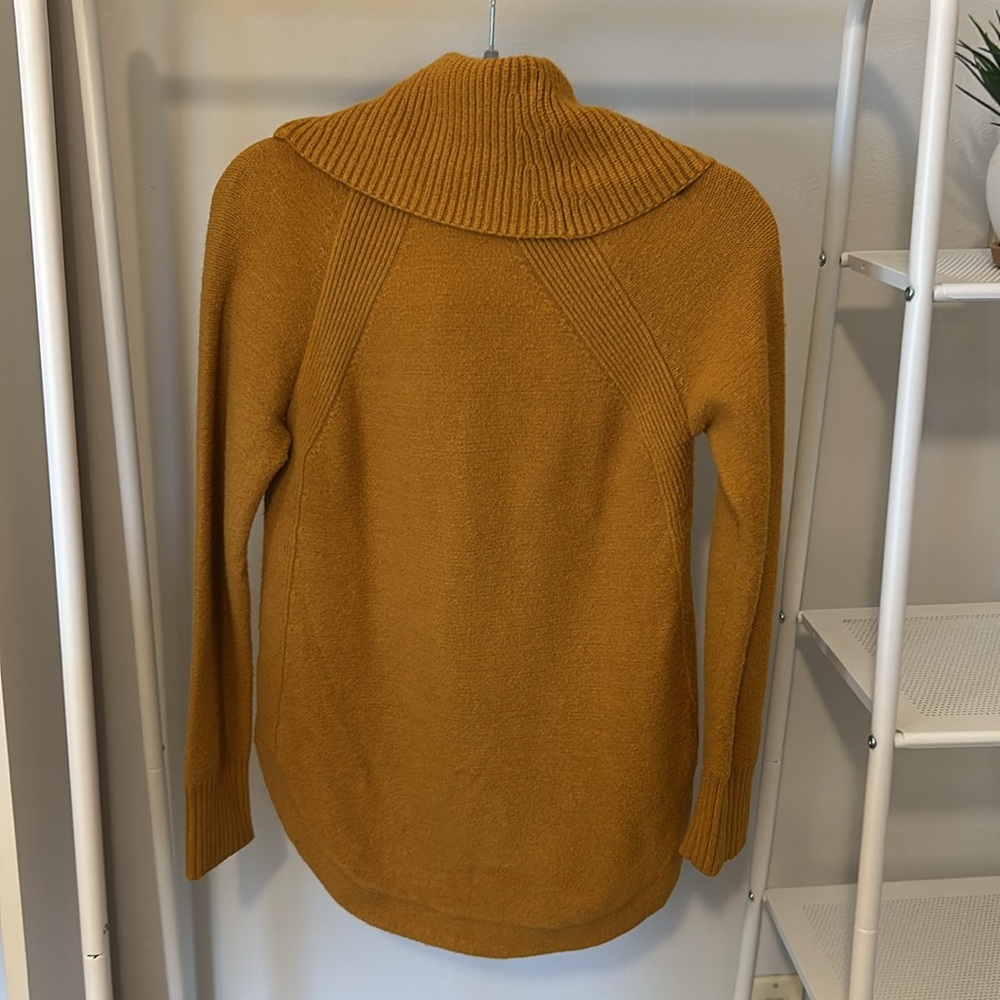 Moth Anthropologie Mustard Cowl Neck Sweater - Picture 2 of 6